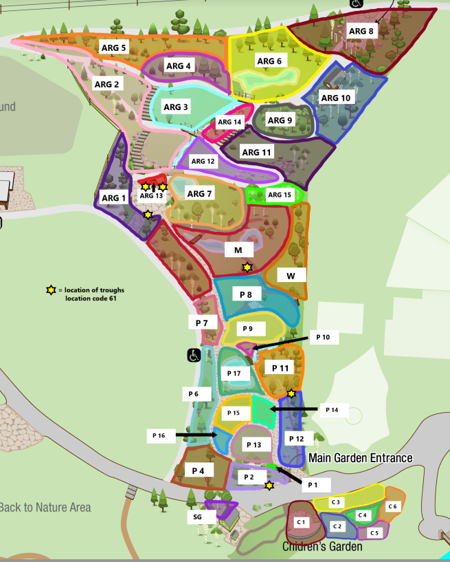 Map of Betty Ford Alpine Gardens