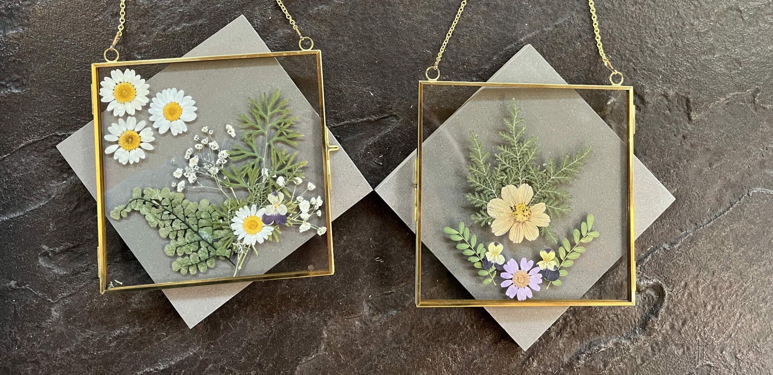 Floating flower frames